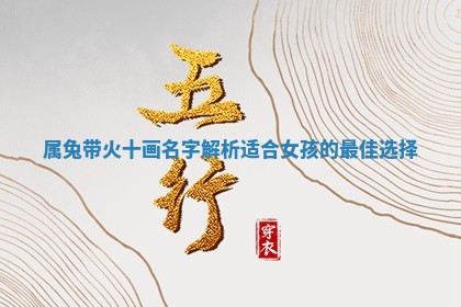 属兔 🕵 带火十画名字解析适合女孩的最佳 🚤 选择