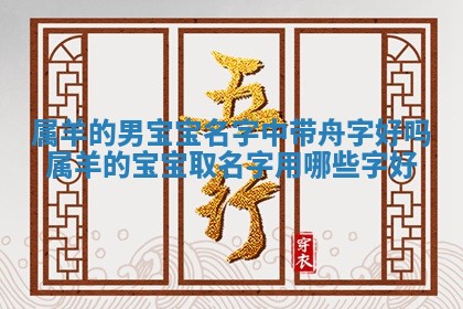 属羊的男宝宝名字中带舟字好吗 🥚 属羊 ⏭ 的宝宝取名字用哪些字好
