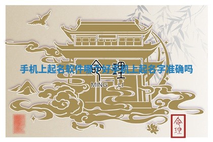 手 🎧 机上起名软件哪个好_手机 🗾 上起名字准确吗
